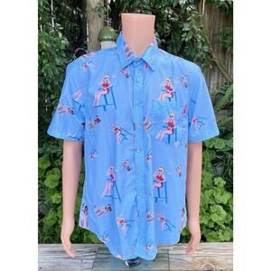 RSVLTS X The Sandlot Wendy Peffercorn And The Beast Men's Button Up Shirt Large